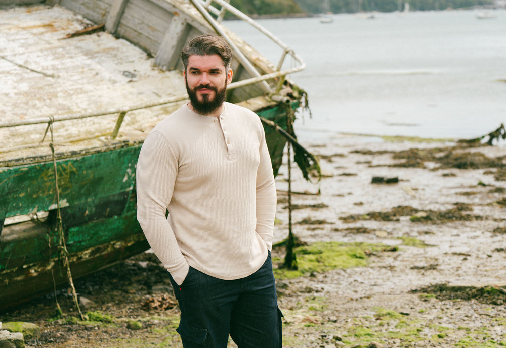 Henley pétrone homme beige
