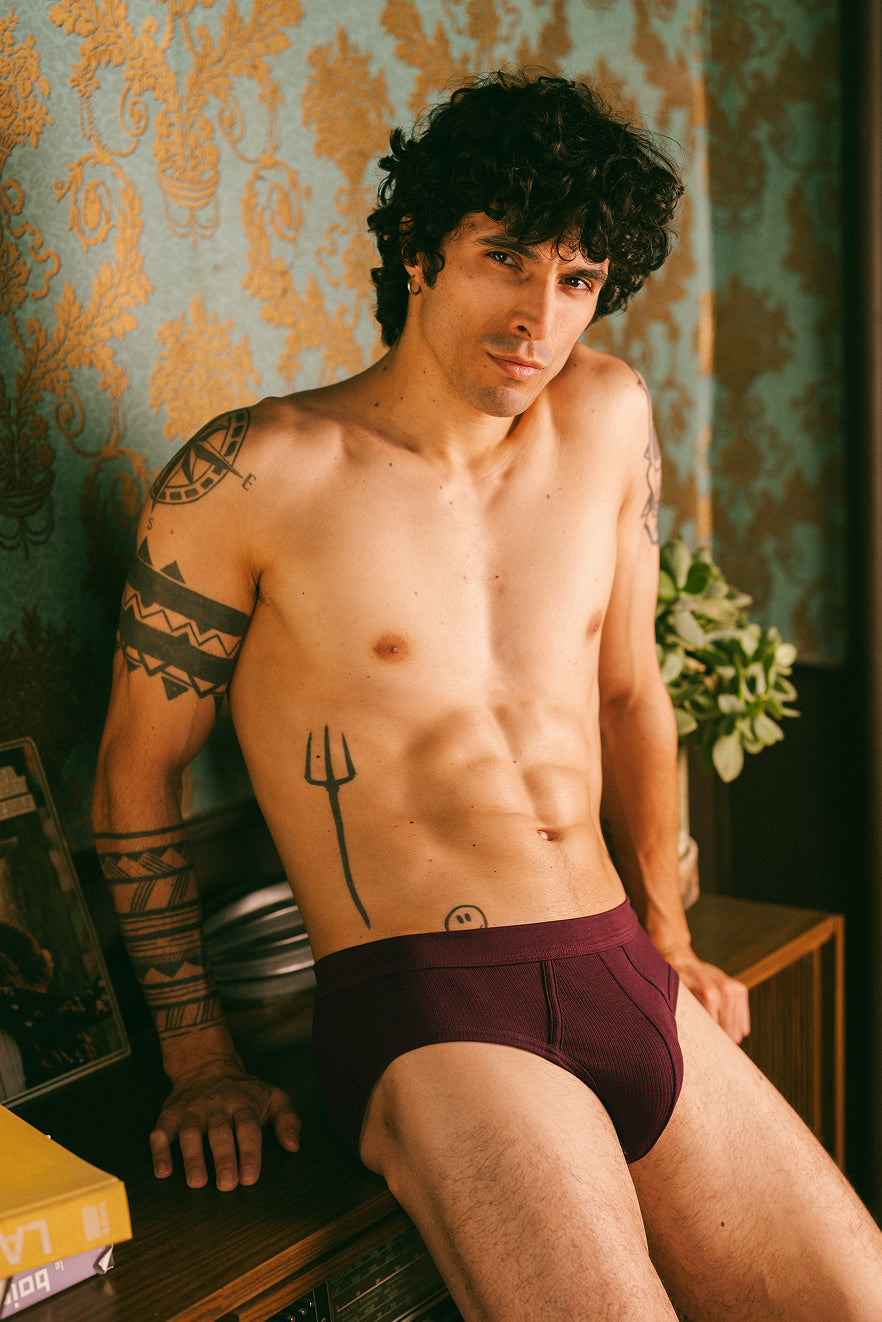 Slip côtelé homme
