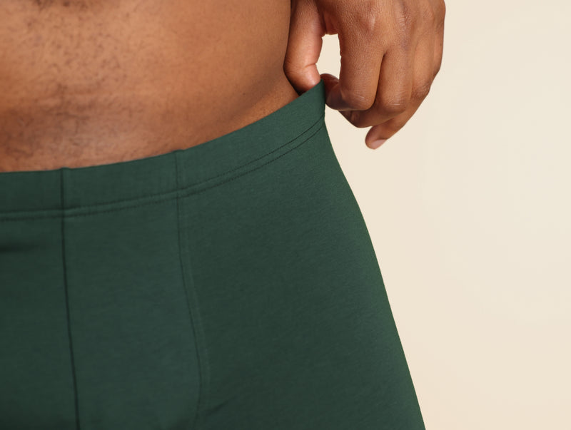 Pétrone boxer confort grandes tailles 3xl 4xl 5xl coton biologique tencel vert bouteille homme