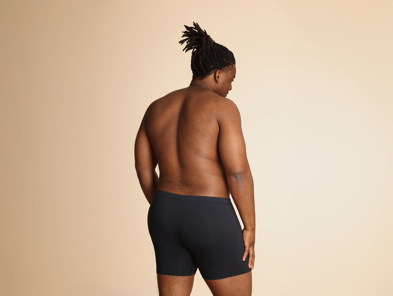 Pétrone boxer confort grandes tailles 3xl 4xl 5xl coton biologique tencel bleu marine homme