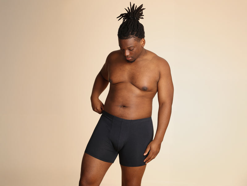 Pétrone boxer confort grandes tailles 3xl 4xl 5xl coton biologique tencel bleu marine homme