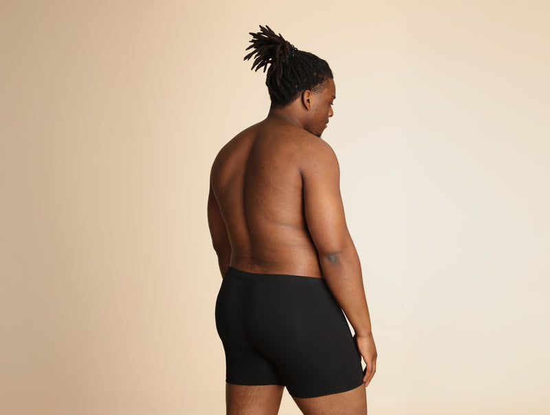 Pétrone boxer confort grandes tailles 3xl 4xl 5xl coton biologique tencel noir homme