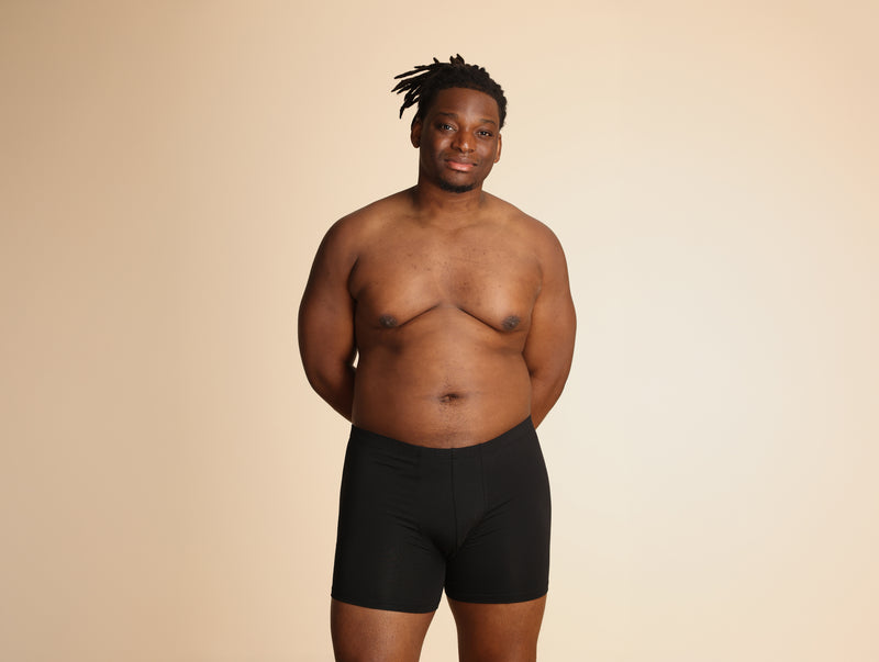 Pétrone boxer confort grandes tailles 3xl 4xl 5xl coton biologique tencel noir homme