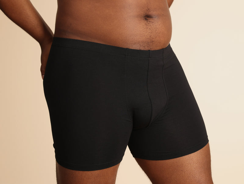 Pétrone boxer confort grandes tailles 3xl 4xl 5xl coton biologique tencel noir homme