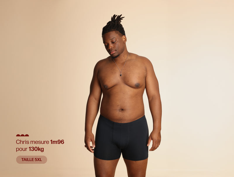 Pétrone boxer sport grandes tailles 3xl 4xl 5xl tencel bleu marine homme