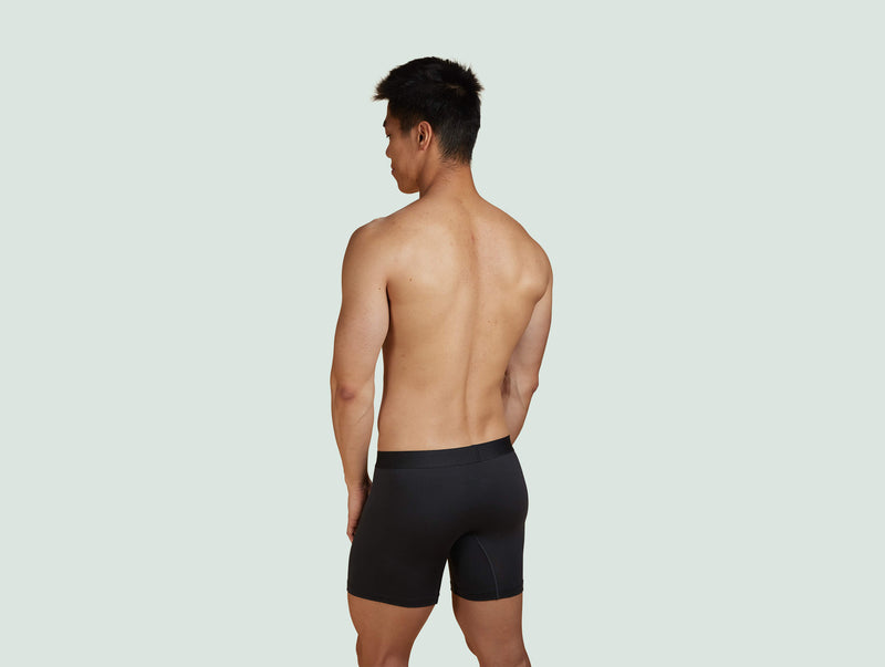 Pétrone boxer sport long tencel gris anthracite homme