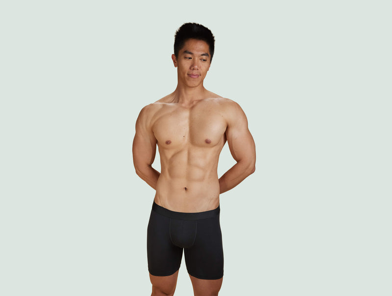 Pétrone boxer sport long tencel gris anthracite homme
