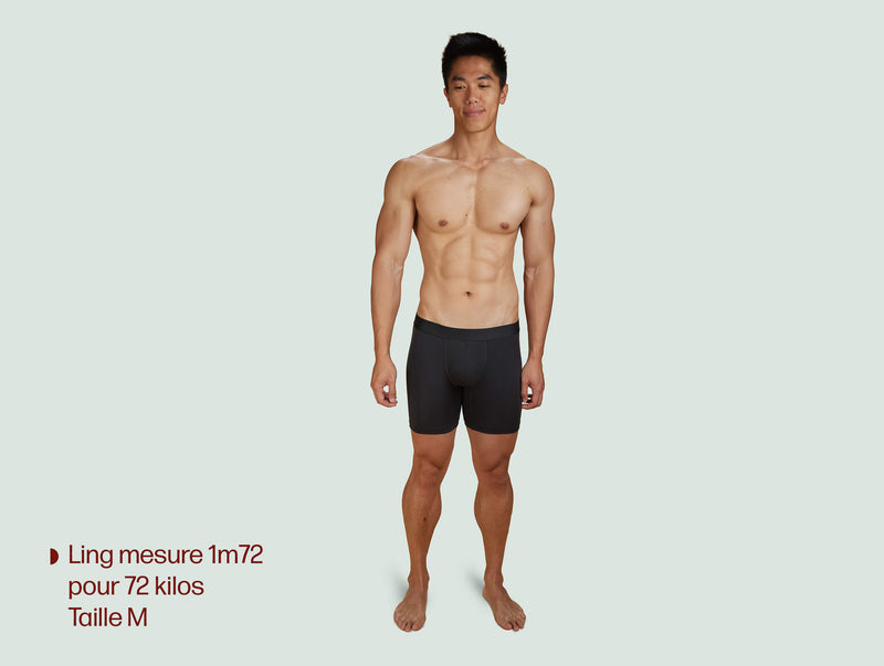 Pétrone boxer sport long tencel gris anthracite homme