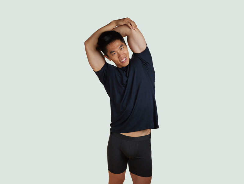 Pétrone boxer sport long tencel gris anthracite homme