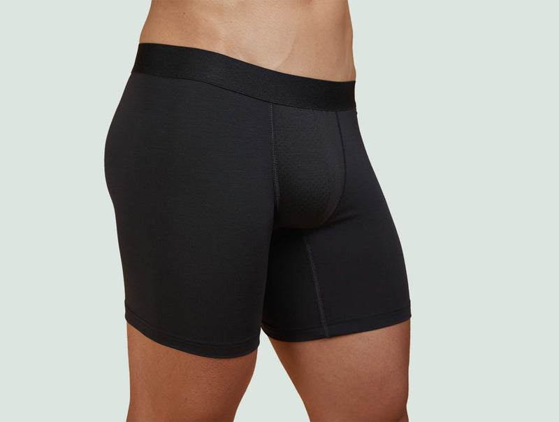 Pétrone boxer sport long tencel gris anthracite homme