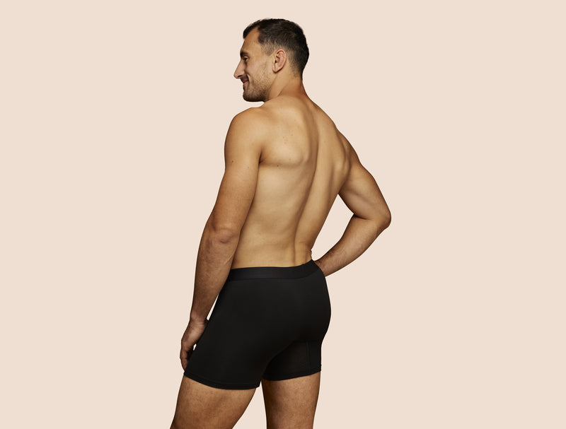 Pétrone boxer sport long tencel noir homme