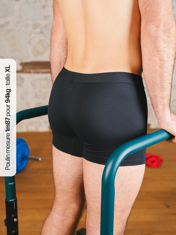 Pétrone boxer sport tencel bleu marine homme