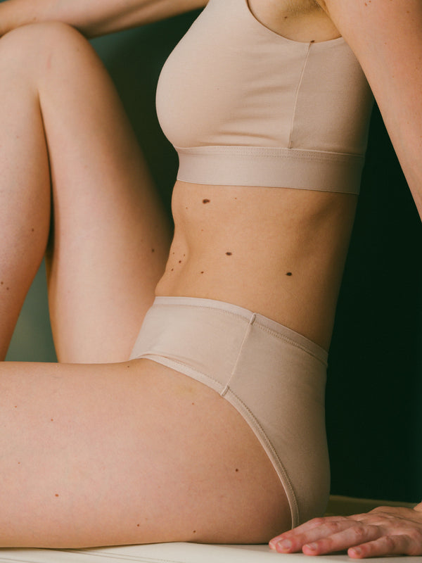 Pétrone brassière croisée lin femme