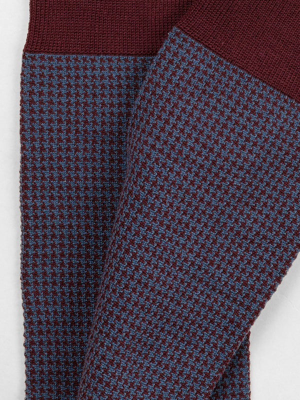 Pétrone chaussettes fil d'Ecosse pied de poule homme