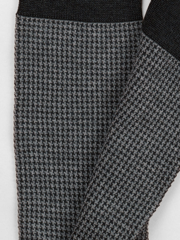 Pétrone chaussettes fil d'Ecosse pied de poule homme