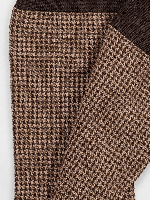 Pétrone chaussettes fil d'Ecosse pied de poule homme
