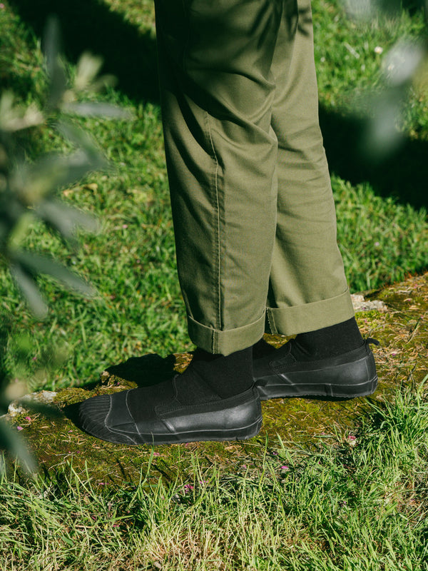 Pétrone chaussettes lin coton noir homme