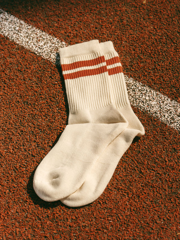 Pétrone chaussettes de tennis coton bio ecocell rouille femme