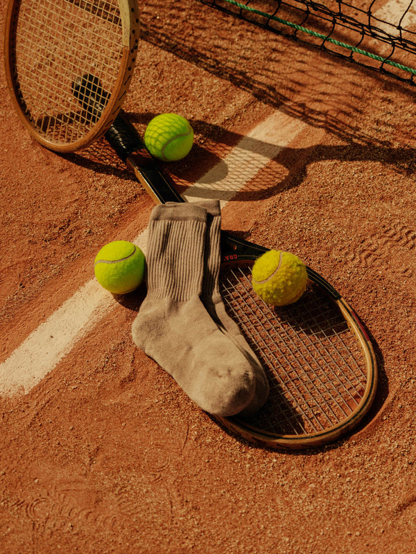 Pétrone chaussettes de tennis coton bio ecocell camel homme