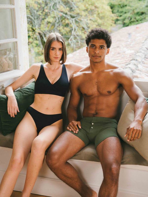 Pétrone culotte échancrée noir femme