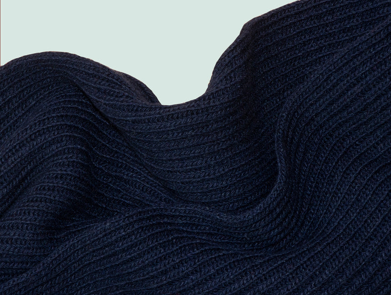 Pétrone écharpe homme zoom bleu marine