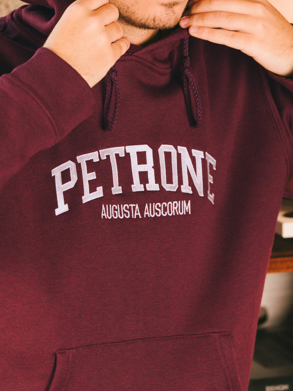 Pétrone sweat capuche hoodie homme Tencel coton bio bordeaux foncé homme