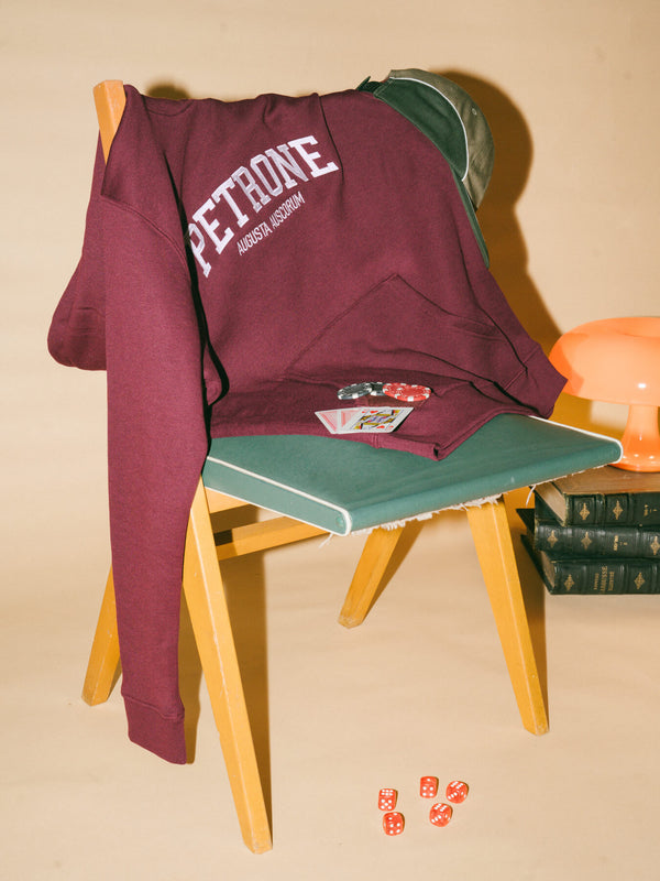 Pétrone sweat capuche hoodie homme Tencel coton bio bordeaux foncé homme