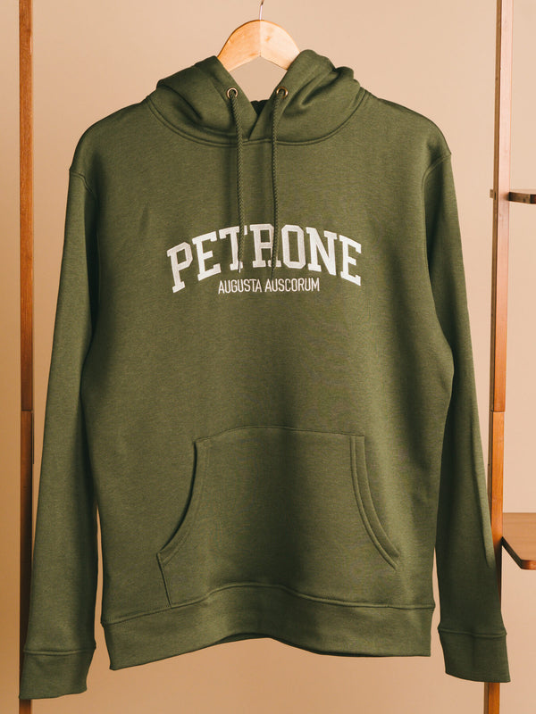 Pétrone sweat capuche hoodie homme Tencel coton bio vert kaki homme