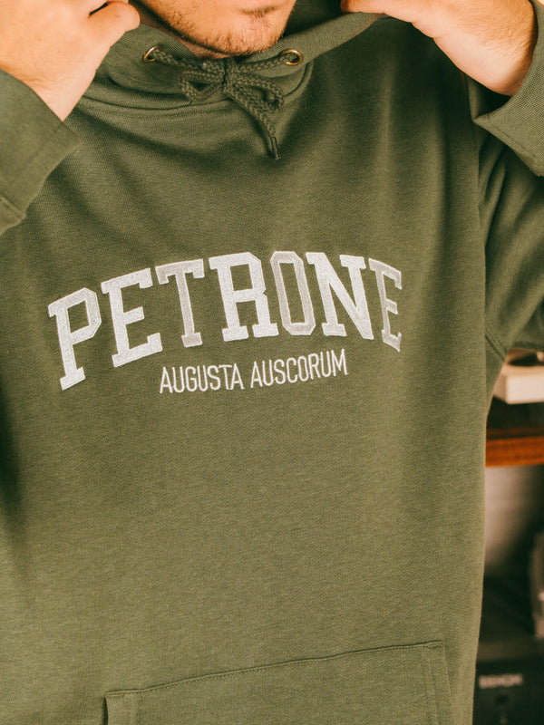 Pétrone sweat capuche hoodie homme Tencel coton bio vert kaki homme
