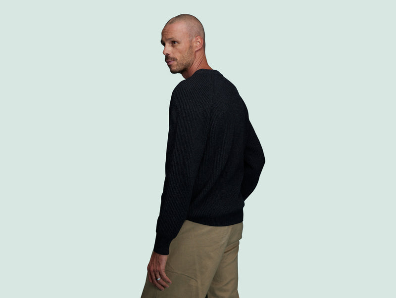 Pétrone Pull Réconfortant gris anthracite chiné homme