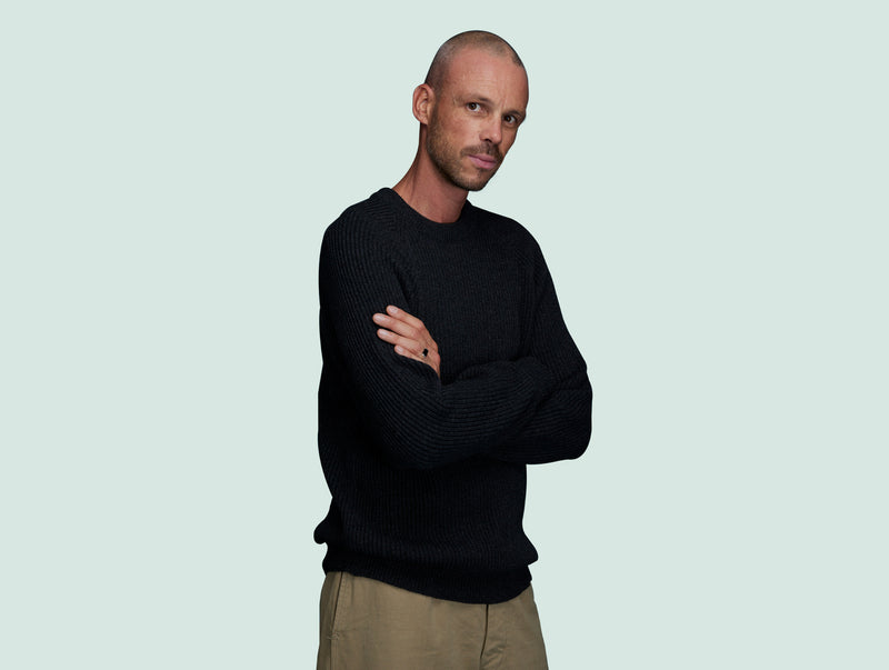 Pétrone Pull Réconfortant gris anthracite chiné homme