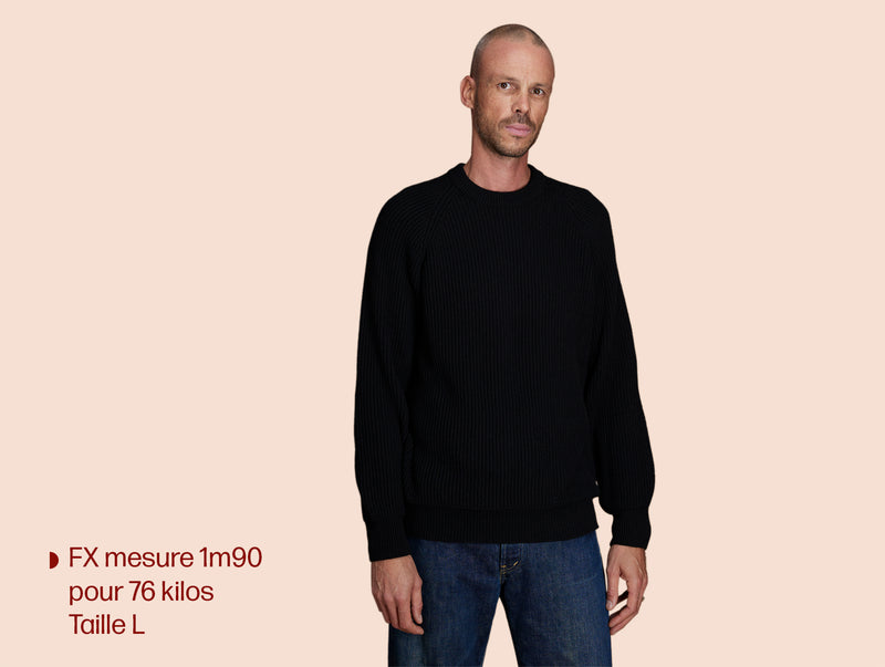 Pétrone Pull Réconfortant noir homme