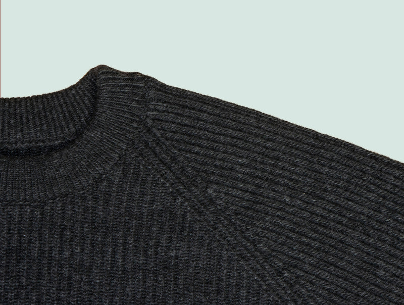 Pétrone Pull Réconfortant gris anthracite chiné homme zoom
