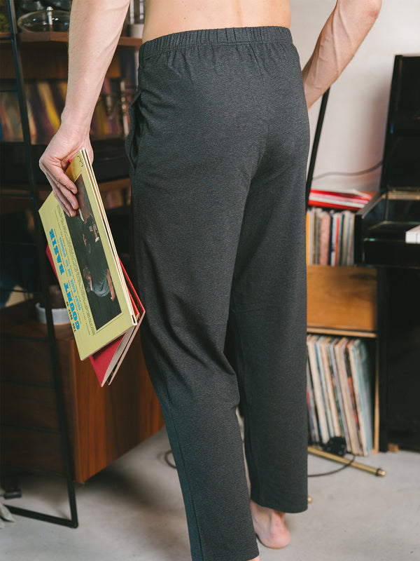 Pétrone pantalon de pyjama coton biologique tencel lyocell gris anthracite homme