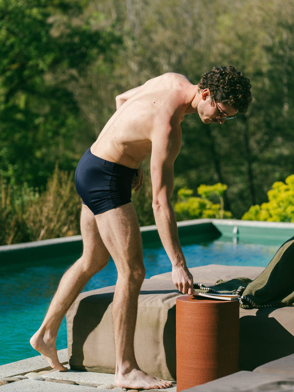 Pétrone shorty bain econyl bleu marine homme