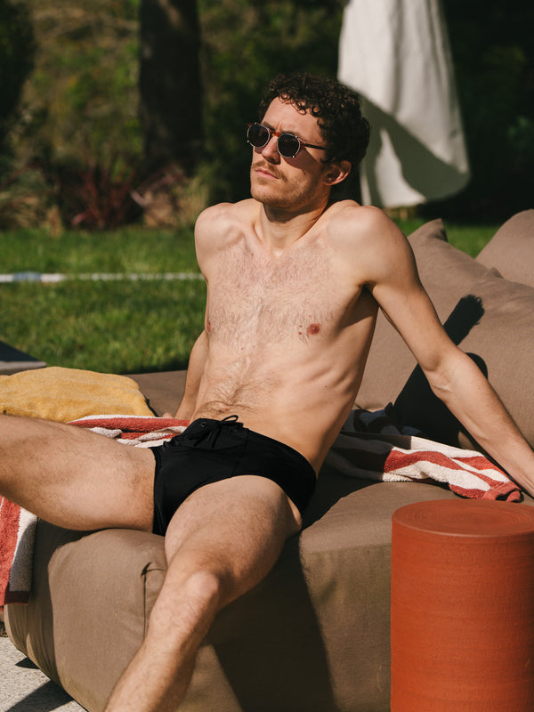 Pétrone slip bain econyl noir homme
