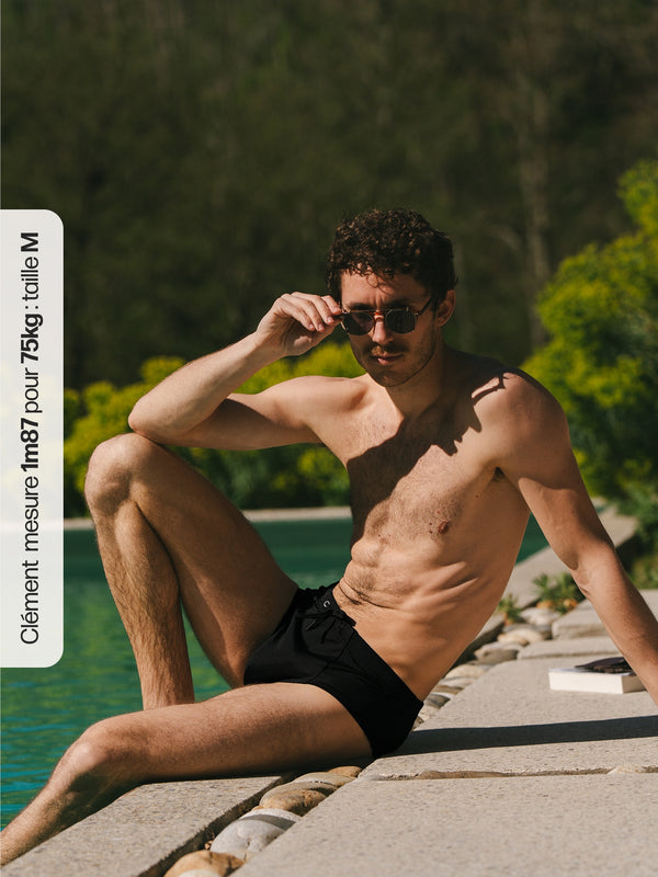 Pétrone slip bain econyl noir homme