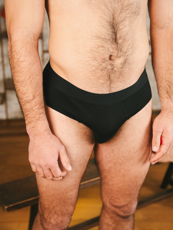 Pétrone slip sport tencel noir homme