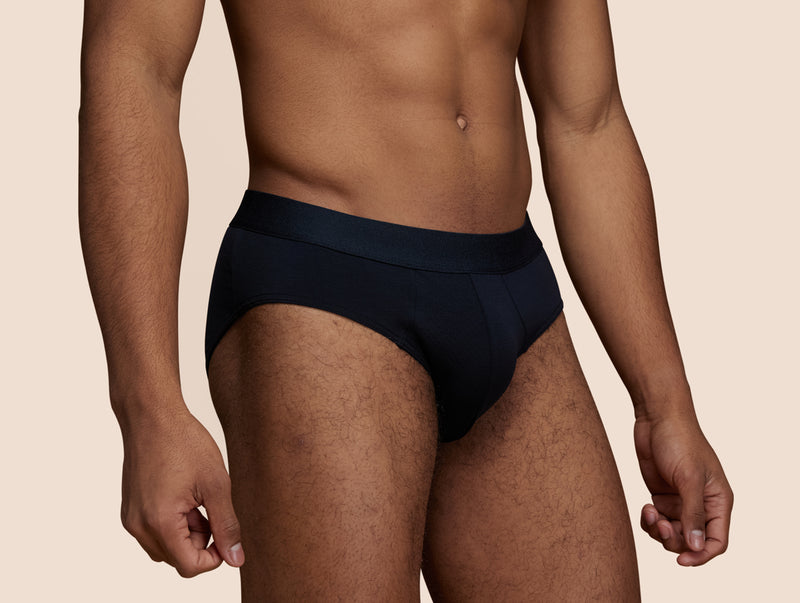 Pétrone slip sport tencel bleu marine homme zoom