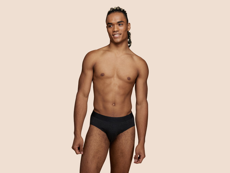 Pétrone slip sport tencel gris anthracite homme face