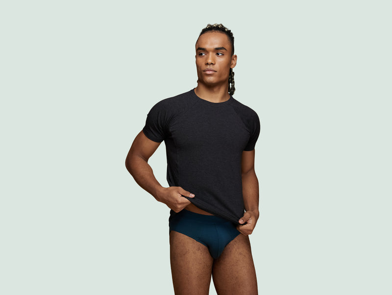 Pétrone slip sport tencel bleu pétrole homme t-shirt