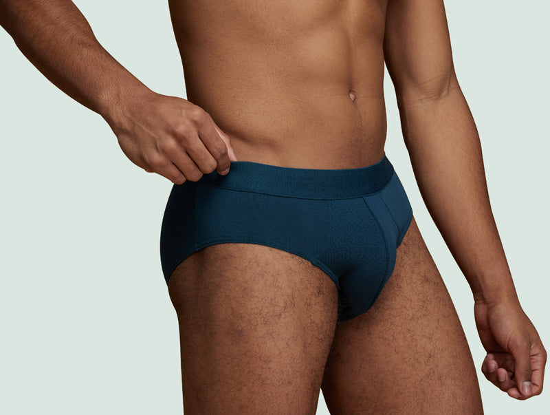 Pétrone slip sport tencel bleu pétrole homme zoom