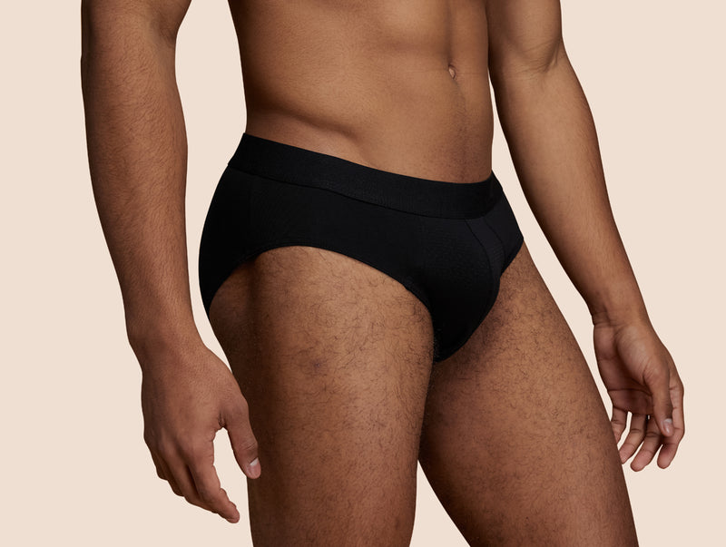 Pétrone slip sport tencel noir homme zoom
