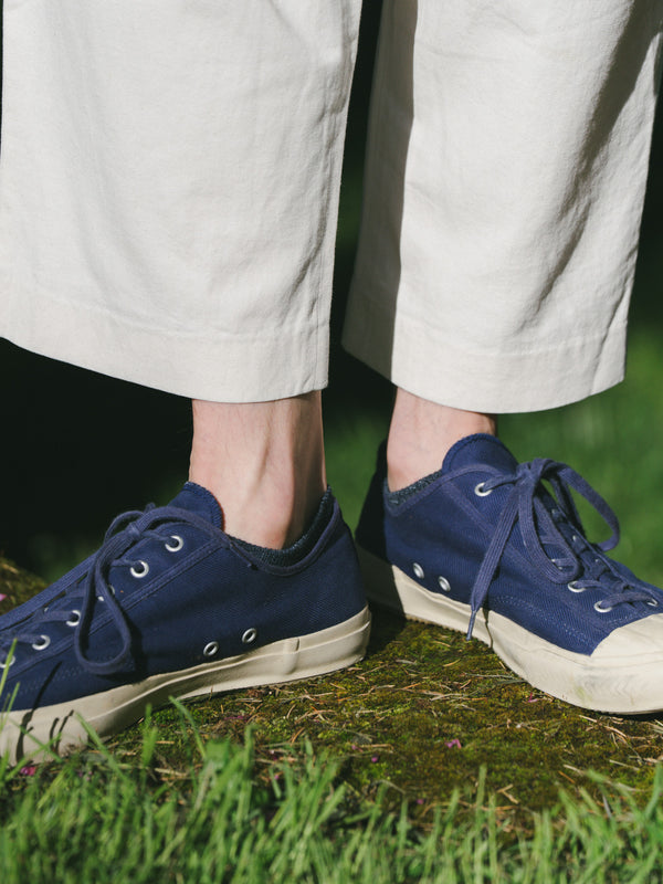 Pétrone socquettes lin coton bleu marine homme