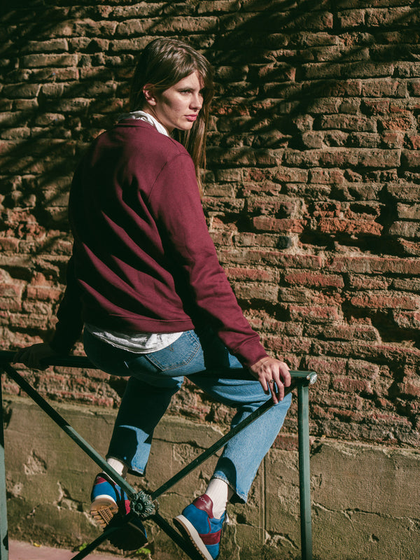 Pétrone sweat homme Tencel coton bio bordeaux femme