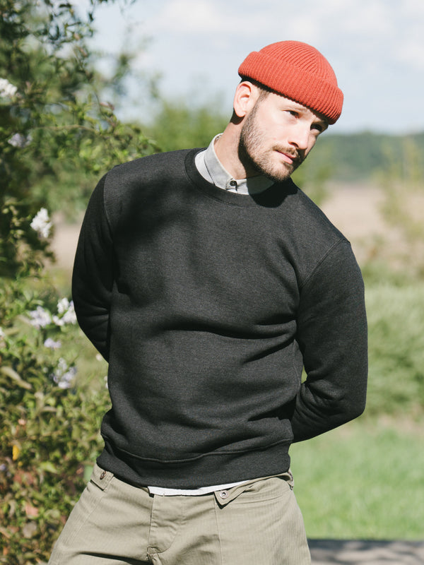 Pétrone sweat homme Tencel coton bio gris anthracite homme