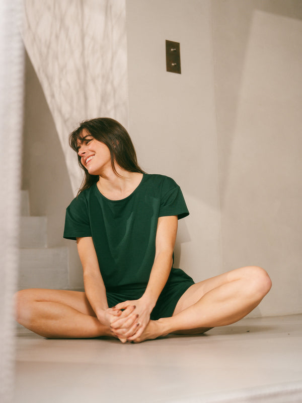 Pétrone t-shirt boxy coton bio tencel lyocell femme