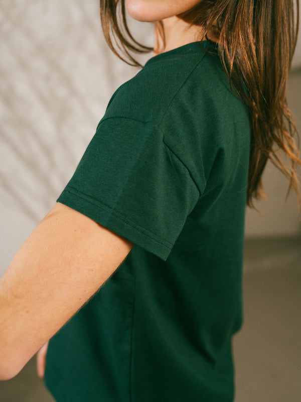 Pétrone t-shirt boxy coton bio tencel lyocell femme