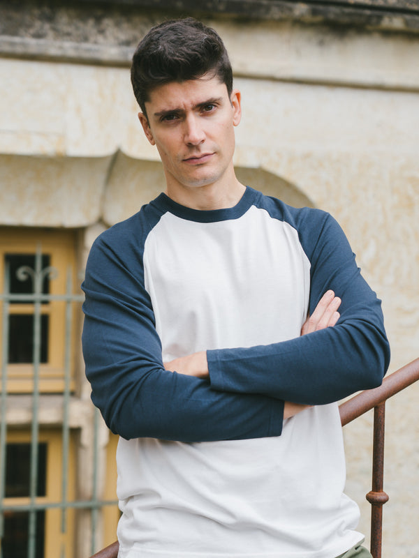 Pétrone T-shirt manches courtes coton bio tencel blanc crème homme