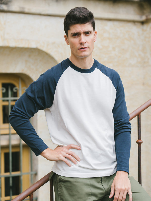 Pétrone T-shirt manches courtes coton bio tencel blanc crème homme